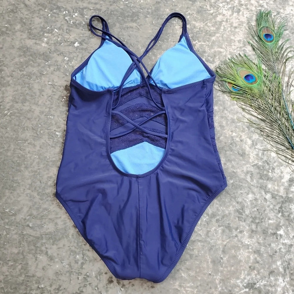 Xhilaration Crochet One Piece Swimsuit - Picture 6 of 7